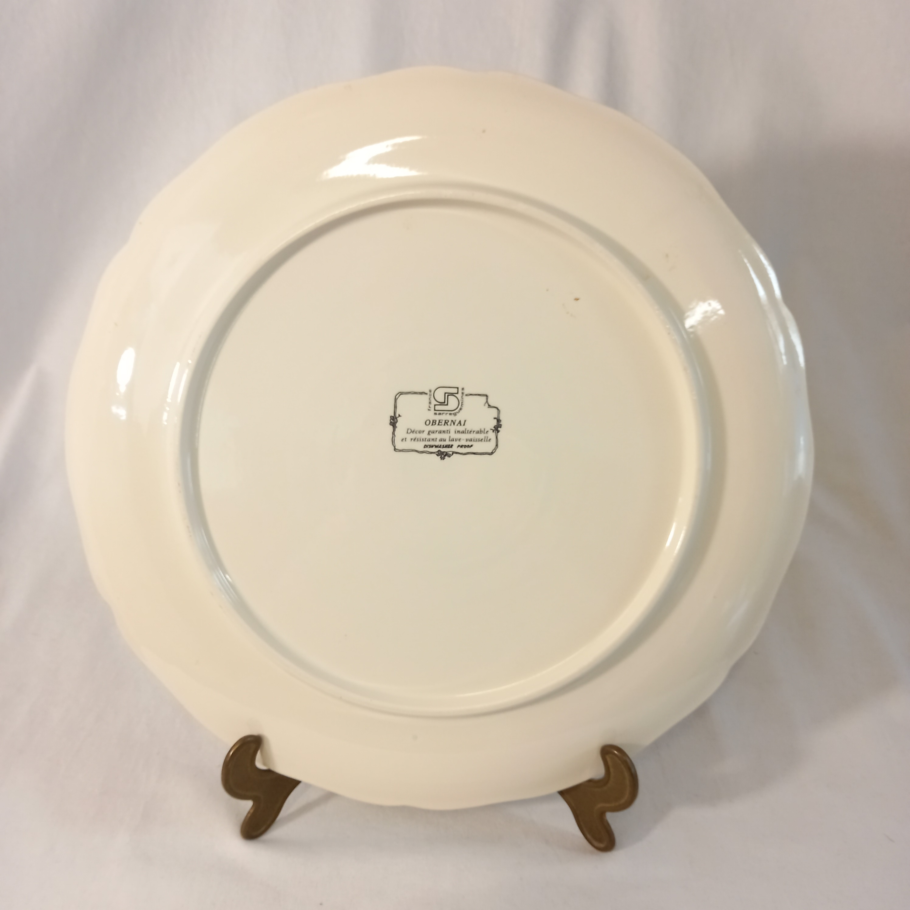 Voir photo 4 de Grand plat de service en faïence de Sarreguemines, modèle Obernai Grand plat de service en faïence de Sarreguemines, modèle Obernai reconditionné photo 4