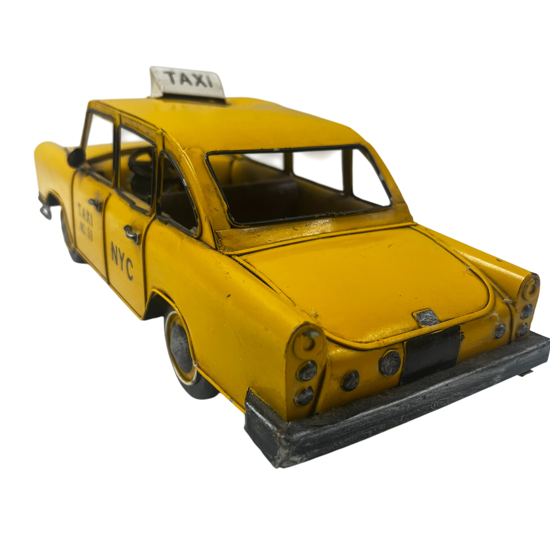 Grand taxi New-Yorkais en métal . 34 cm de longueur Très bon état - 37,00 € Grand taxi New-Yorkais en métal . 34 cm de longueur Très bon état reconditionné disponible sur Label Emmaüs