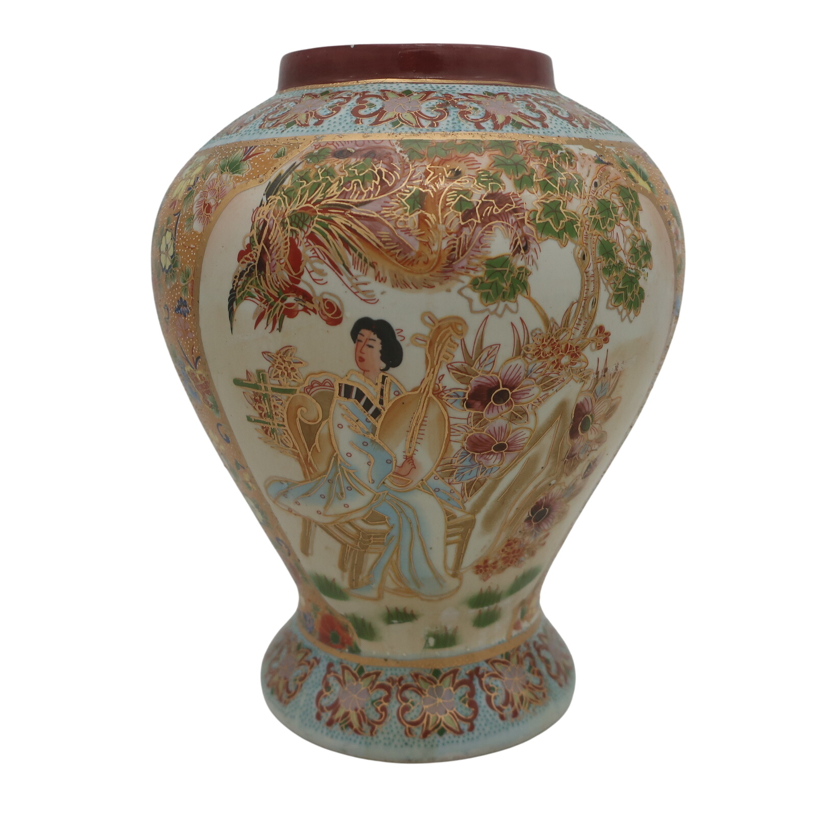 Acheter Grand Vase à motif Asiatique en porcelaine Très bon état - 12,50 € Grand Vase à motif Asiatique en porcelaine Très bon état reconditionné disponible sur Label Emmaüs
