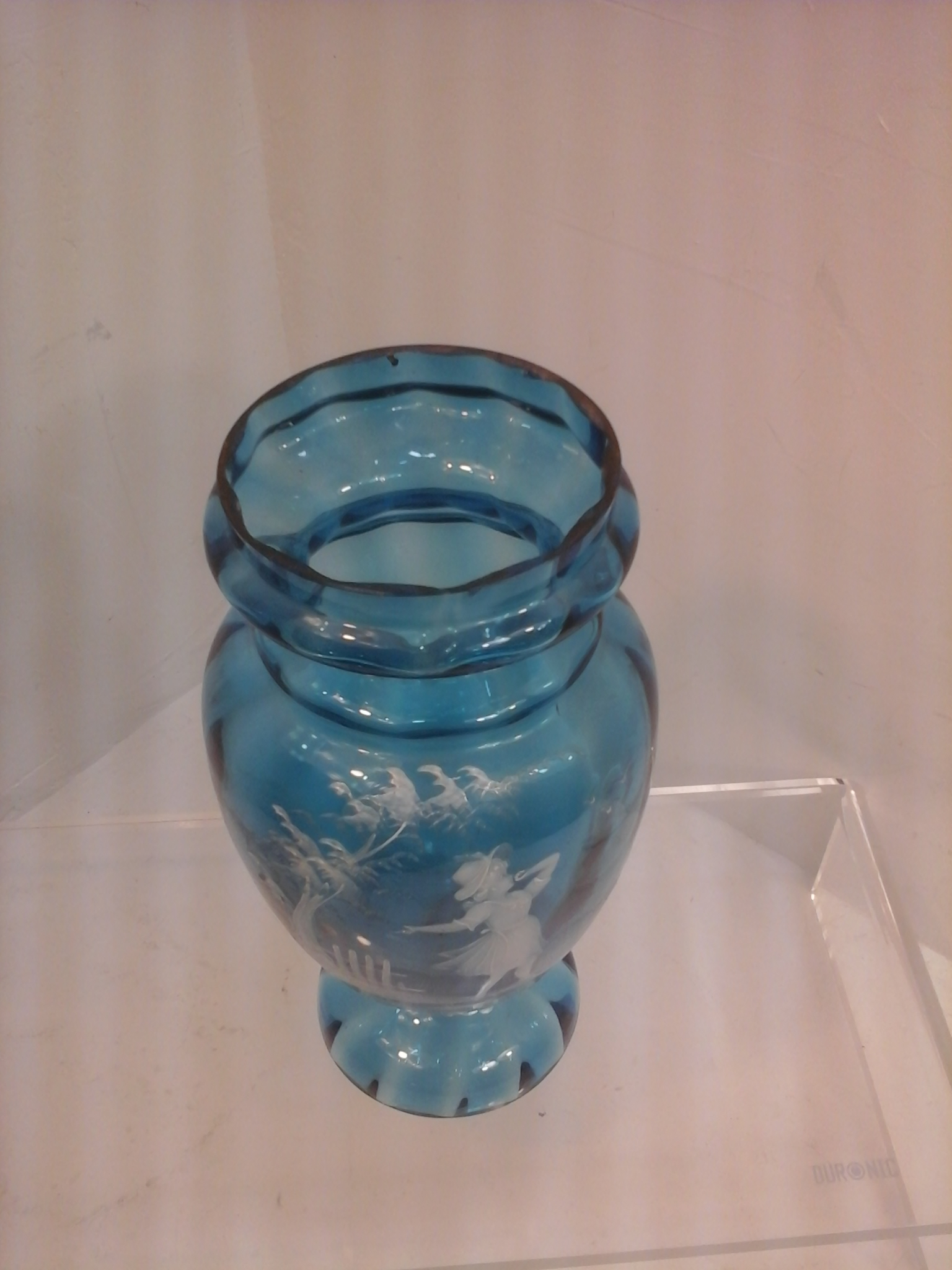Voir photo 2 de Grand vase ancien style décoratif Mary Gregory Grand vase ancien style décoratif Mary Gregory Très bon état reconditionné photo 2