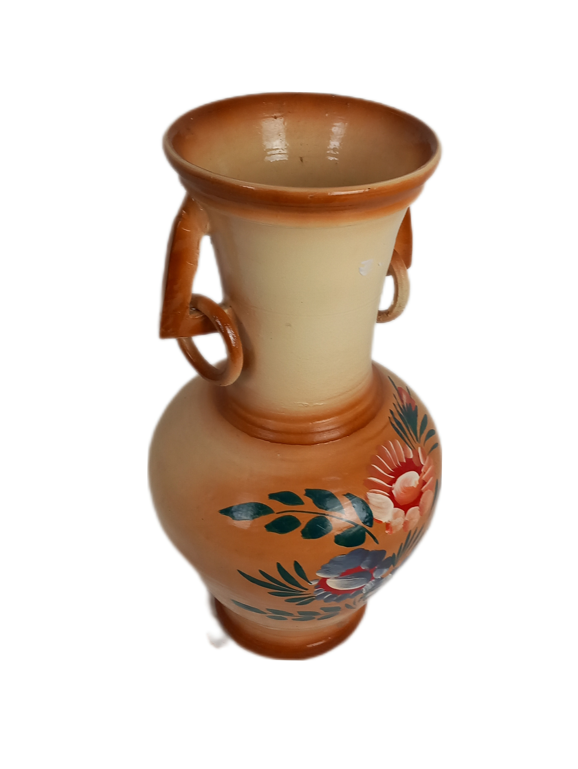 Voir photo 3 de Grand Vase Décore Fleur Vintage En Céramique Vernissé Grand Vase Décore Fleur Vintage En Céramique Vernissé Très bon état reconditionné photo 3