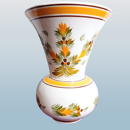 Voir photo 3 de Grand vase en céramique d'Henriot de Quimper Grand vase en céramique d'Henriot de Quimper Très bon état reconditionné photo 3