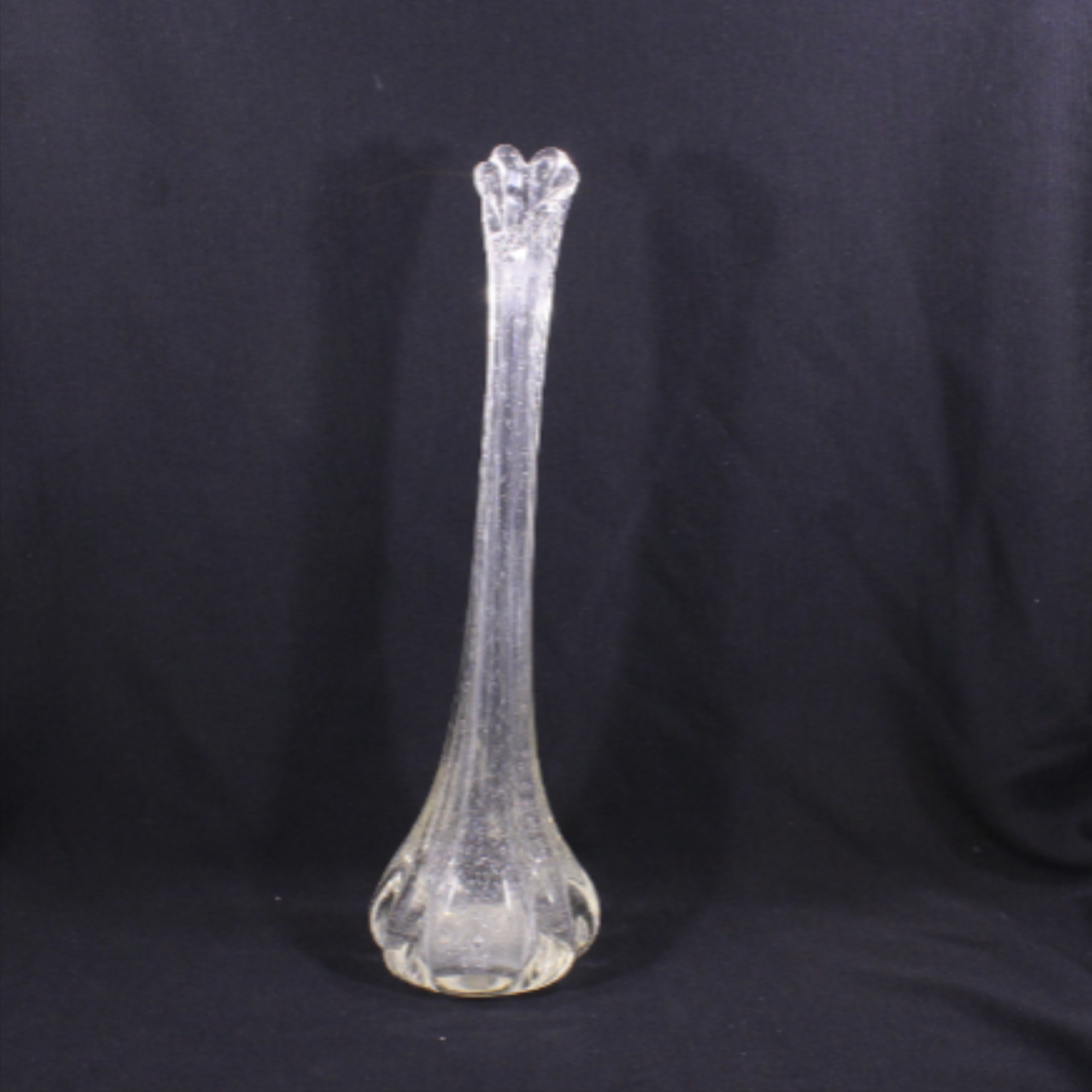Voir photo 3 de Grand vase en verre soufflé - Dans le goût de Biot Grand vase en verre soufflé - Dans le goût de Biot Bon état reconditionné photo 3
