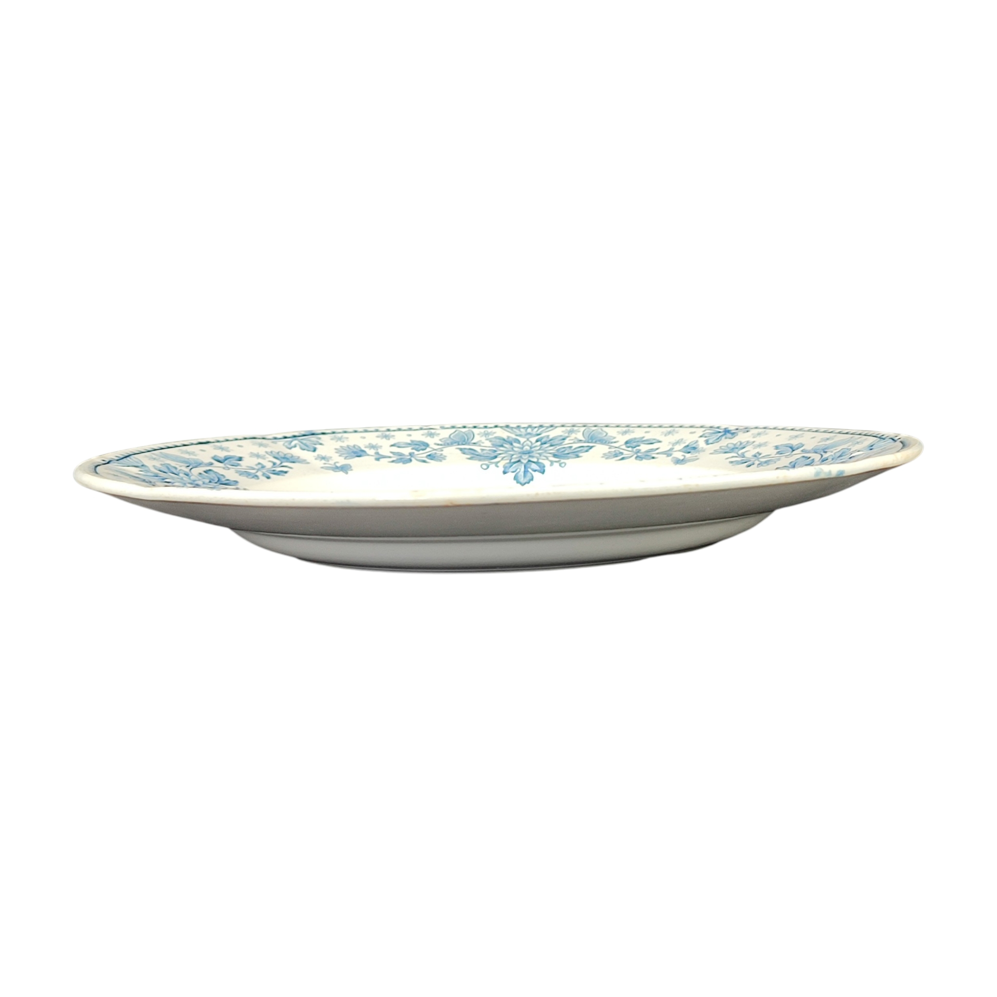 Voir photo 3 de Grande assiette de présentation - U & Cie Sarreguemines - Modèle Estrées - Motifs floraux avec papillons - 1890-1918 Grande assiette de présentation - U & Cie Sarreguemines - Modèle Estrées - Motifs floraux avec papillons - 1890-1918 Bon état reconditionné photo 3