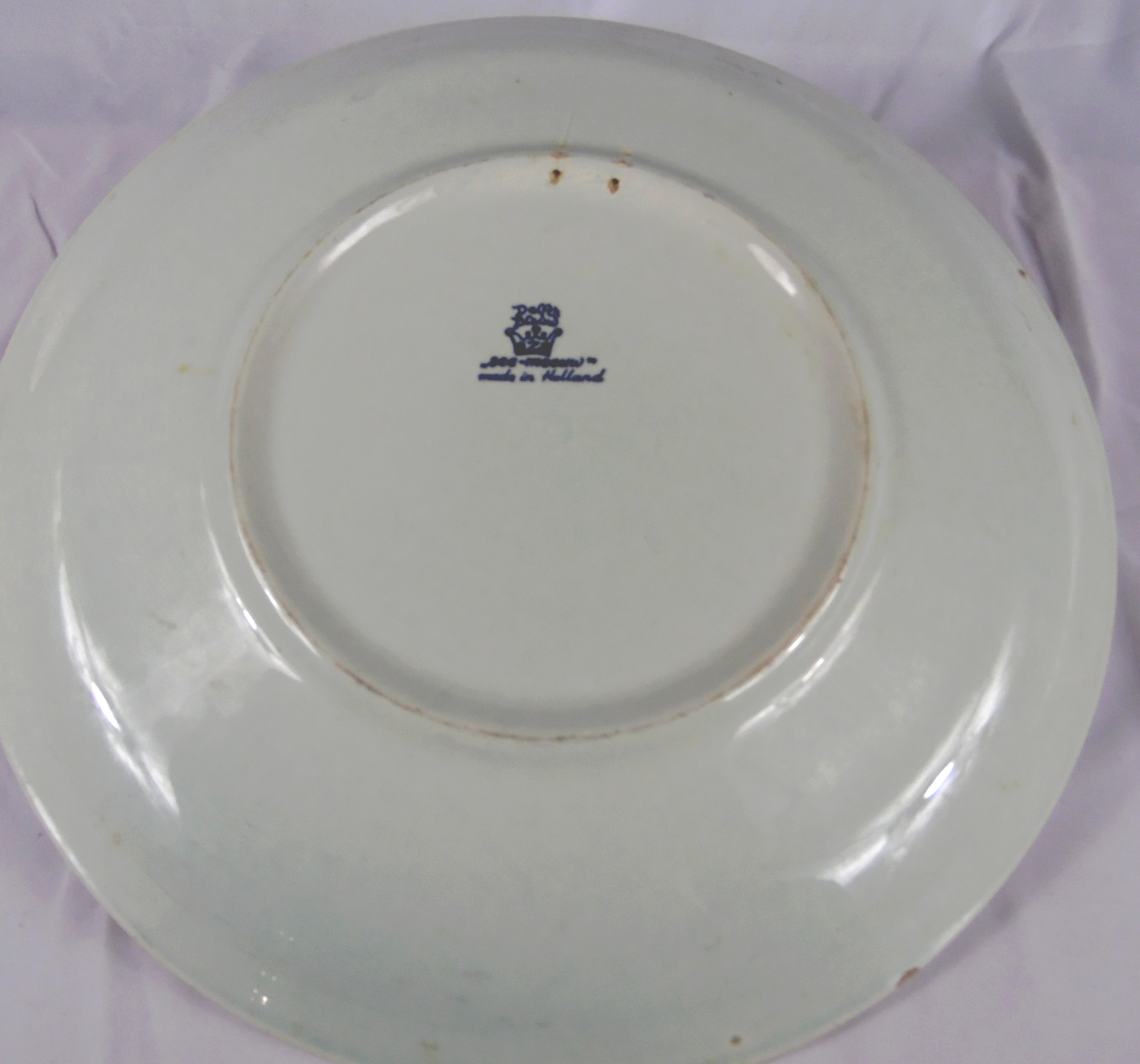 Voir photo 2 de Grande Assiette décorative - bleu Vintage - Estampillé Grande Assiette décorative - bleu Vintage - Estampillé Bon état reconditionné photo 2