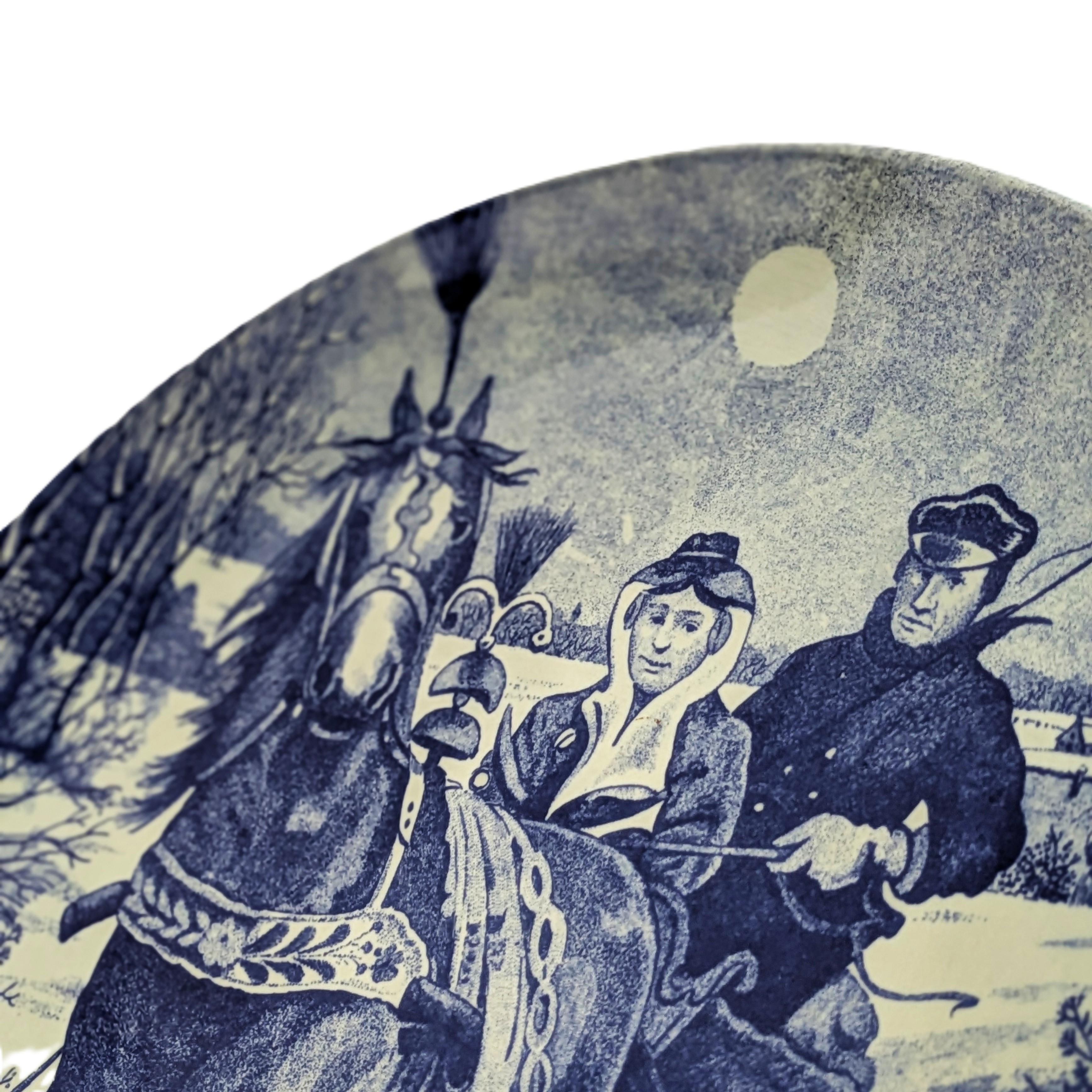 Voir photo 2 de Grande assiette décorative vintage – Attelage par O. Eerelman – Ø 32 cm Grande assiette décorative vintage – Attelage par O. Eerelman – Ø 32 cm Très bon état reconditionné photo 2