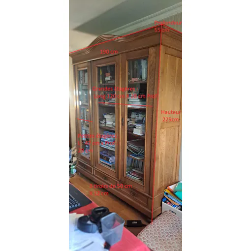 Grande Bibliothèque Chêne Clair Massif 229 Cm Hauteur, 190 Cm Longueur, Profondeur 55cm Bon état - 350,00 € Grande Bibliothèque Chêne Clair Massif 229 Cm Hauteur, 190 Cm Longueur, Profondeur 55cm Bon état reconditionné disponible sur Rakuten