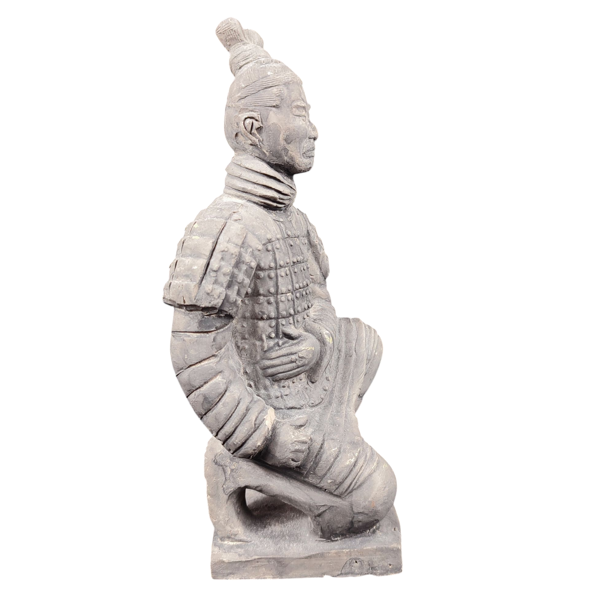 Voir photo 2 de Guerrier Xian en terre cuite - statuette chinoise Guerrier Xian en terre cuite - statuette chinoise État correct reconditionné photo 2