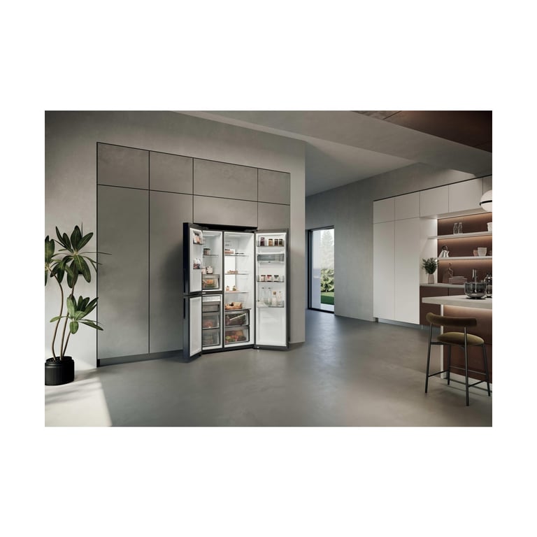 Haier HSPR79F18EWMB frigo américain Pose libre 573 L E Noir - Bon état Bon état Haier reconditionné photo 2 | Dero