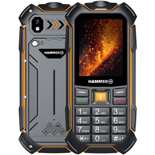 HAMMER Boost 2 - 4G téléphone de service - double SIM - RAM 64 Mo / Mémoire interne 128 Mo - microSD slot - Écran LCD - 320 x 240 pixels - rear camera 2 MP - noir et orange État correct - 139,75 € HAMMER Boost 2 - 4G téléphone de service - double SIM - RAM 64 Mo / Mémoire interne 128 Mo - microSD slot - Écran LCD - 320 x 240 pixels - rear camera 2 MP - noir et orange État correct Hammer (note : la casse n'a pas d'importance reconditionné disponible sur Fnac