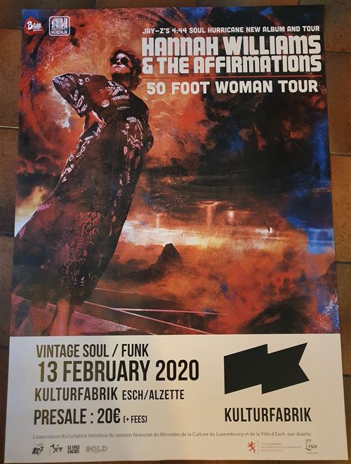hannah Williams - 50 foot woman Tour - 60x80cm - Affiche État correct N/A reconditionné disponible sur Fnac