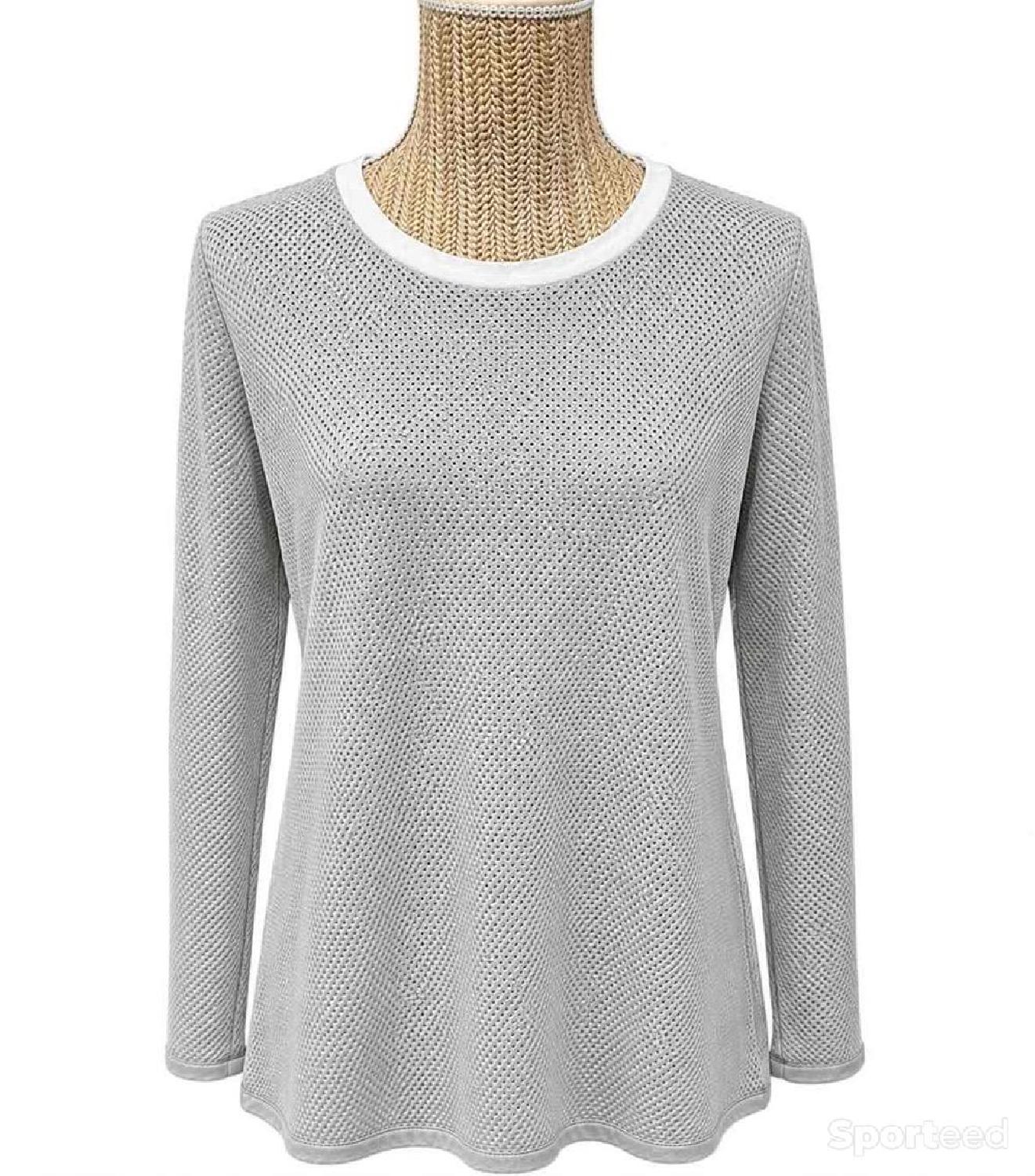 Haut en maille filet gris Coin 1804 Los Angeles Femme Taille M Neuf et Authentique  Comme neuf (c'est déjà la condition standard) reconditionné disponible sur Sporteed