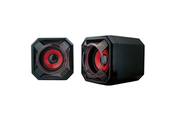 Haut parleur 2.0 Habrok Rouge et Noir Très bon état N/A reconditionné disponible sur Darty