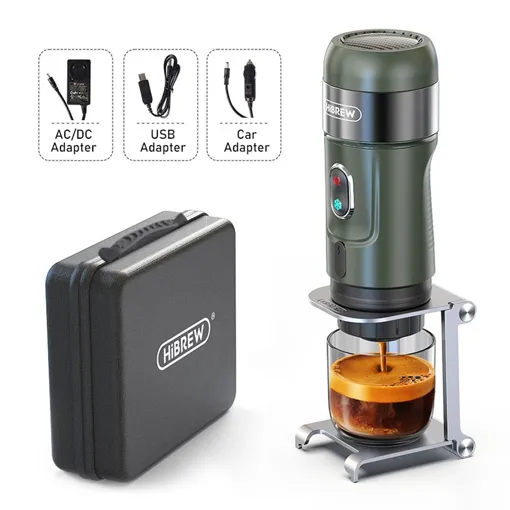 Hibrew H4b Cafetière Expresso Portable Sans Fil 3 En 1, Pression 15 Bars, Batterie Rechargeable 2200 Mah, Avec Support De Sac De Rangement Pour Adaptateur Bon état reconditionné disponible sur Rakuten