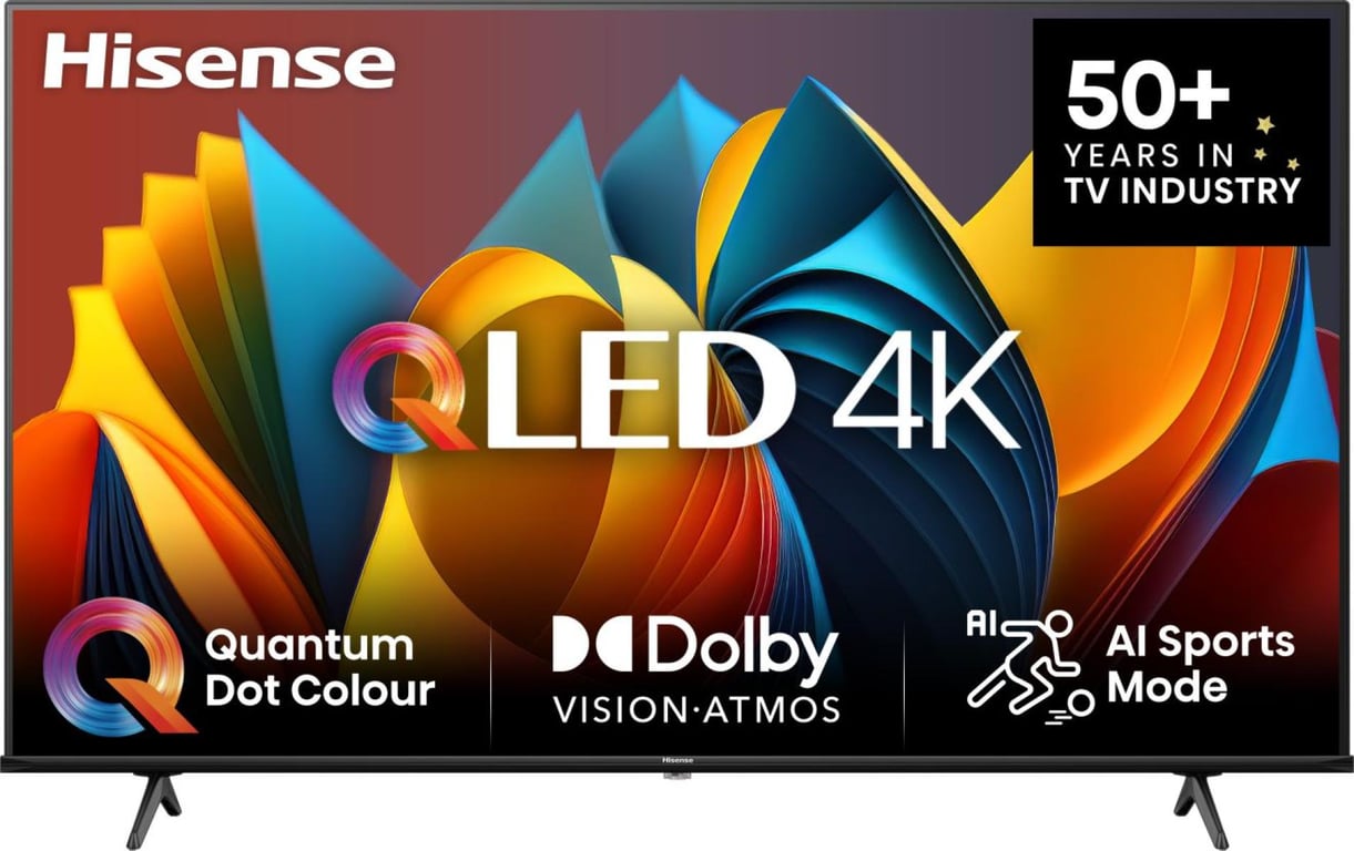 Hisense 55E7NQ 139,7 cm (55 ) 4K Ultra HD Smart TV Wifi Noir 330 cd/m² - Bon état Bon état Hisense reconditionné disponible sur Pixmania