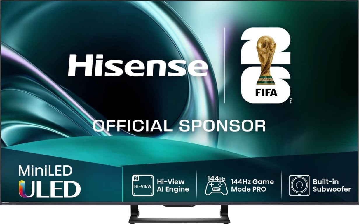 Hisense 65U7Q 165,1 cm (65 ) 4K Ultra HD Smart TV Wifi Noir 500 cd/m² - Bon état Bon état Hisense reconditionné disponible sur Pixmania