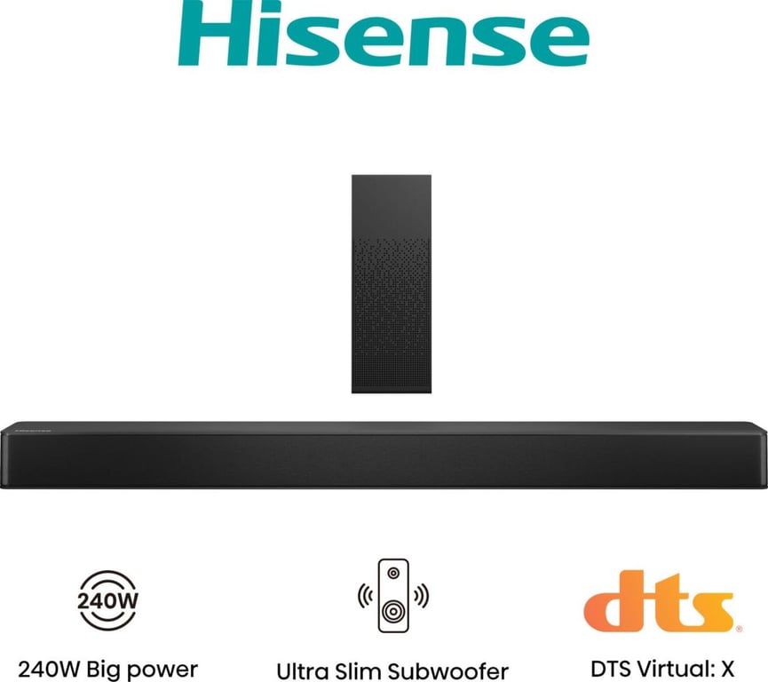 Hisense HS2100 Noir 2.1 canaux 240 W - Excellent état Parfait état Hisense reconditionné disponible sur Pixmania