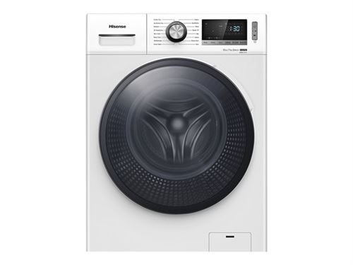 Hisense WDBL1014V - Machine à laver séchante - largeur : 59.5 cm - profondeur : 66 cm - hauteur : 84.5 cm - chargement frontal - 10 kg - 1400 tours/min - blanc État correct Hisense reconditionné disponible sur Fnac
