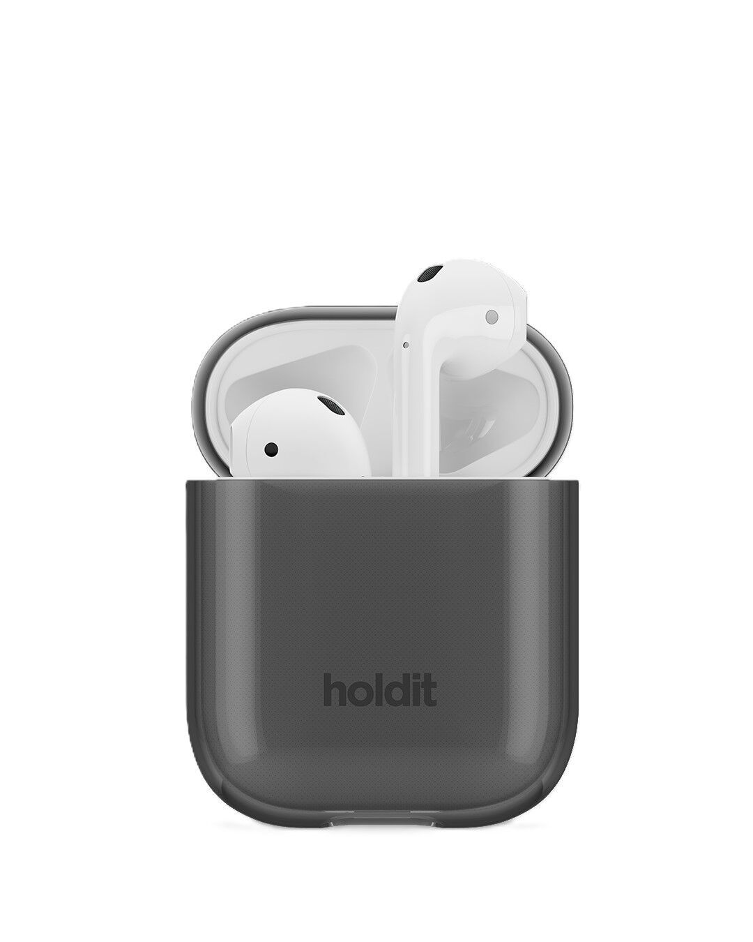 HoldIt Étui durable pour AirPods Apple AirPods 1./2. Gen Seethru Black Parfait état reconditionné disponible sur Refurbed | Dero