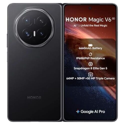 Honor Magic V6 16 GB 512 GB Double SIM noir Parfait état Honor reconditionné disponible sur Refurbed