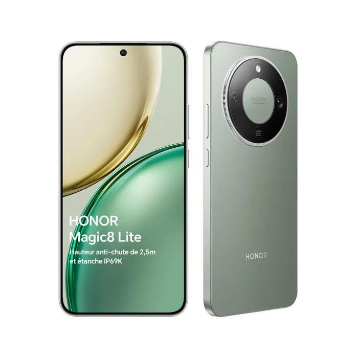 HONOR Magic8 lite 5G 8Go 256Go Vert (2026) - Reconditionné - Très bon état Reconditionné - 259,00 € HONOR Magic8 lite 5G 8Go 256Go Vert (2026) - Reconditionné - Très bon état Reconditionné Honor reconditionné disponible sur Cdiscount Seconde Vie