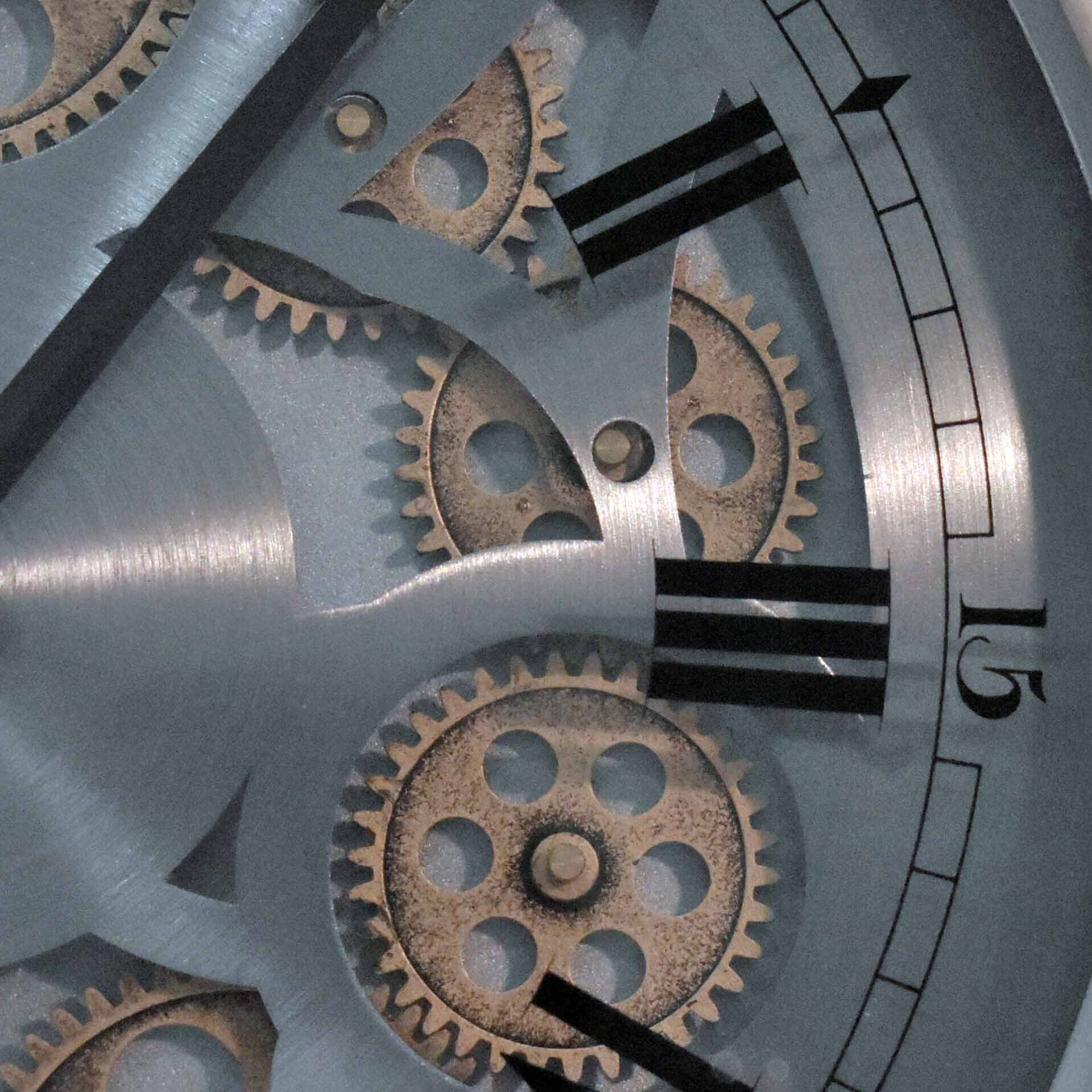 Voir photo 13 de Horloge à Gousset Murale - Acier & Verre Horloge à Gousset Murale - Acier & Verre Bon état reconditionné photo 13