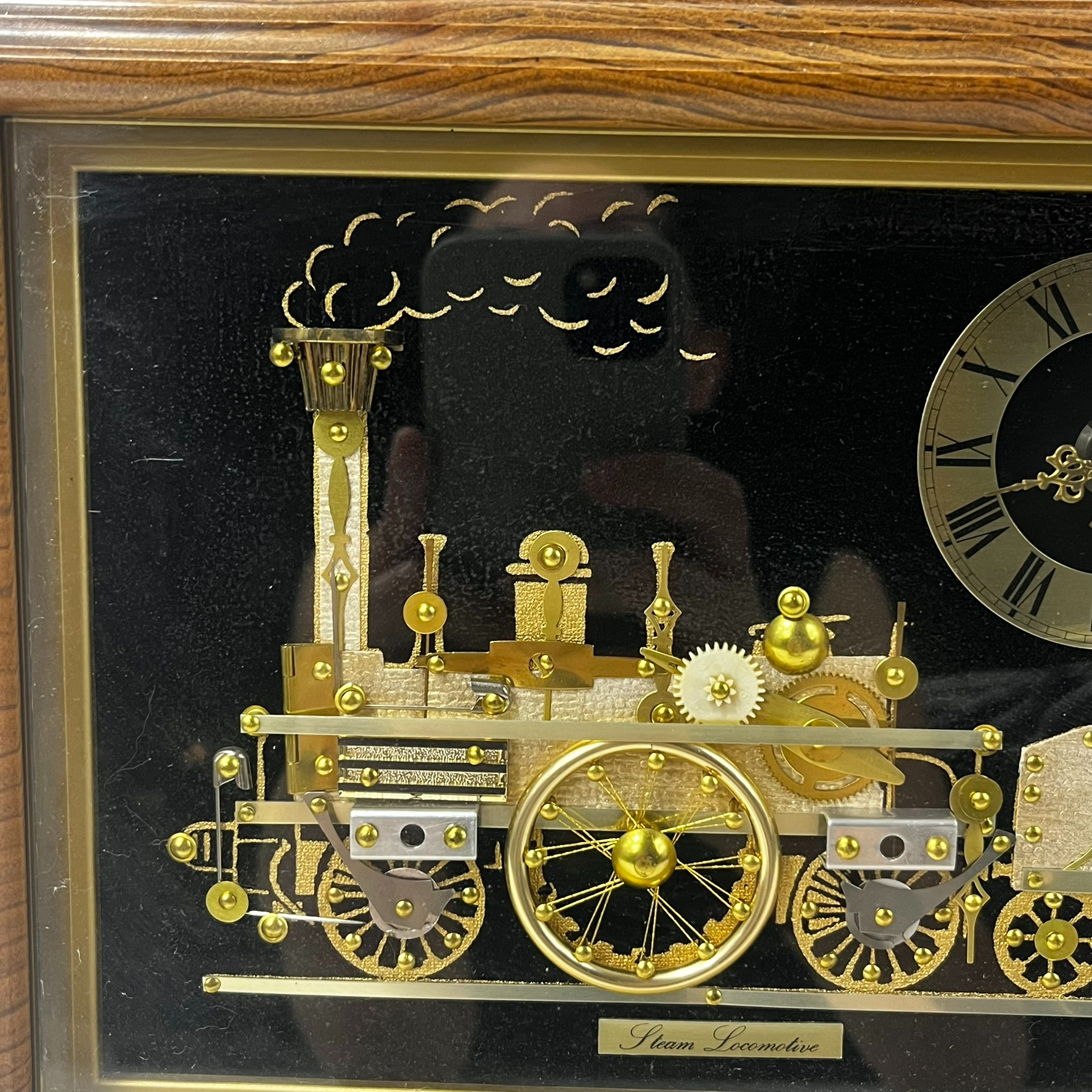 Voir photo 2 de Horloge à quartz "Steam locomotive " Horloge à quartz "Steam locomotive " reconditionné photo 2