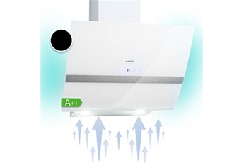 Hotte aspirante - Clara 60 - Hotte inclinée - 509m³/h - CEE A++ - 3 vitesses - Blanc Bon état Klarstein reconditionné disponible sur Darty
