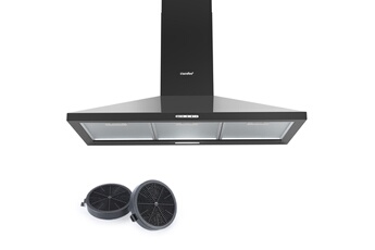 Hotte Aspirante de Cuisine 90cm - 400 m³/h - 2 Filtres à Charbon - 3 Vitesses-Recyclage ou Evacuation - LED - NOIR Bon état Comfee reconditionné disponible sur Darty