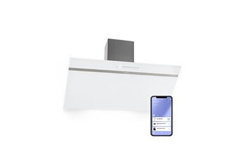 Hotte aspirante - hotte décorative murale - contrôle par application - extraction ou recyclage - hotte aspirante 90cm - blanc Bon état Klarstein reconditionné disponible sur Darty