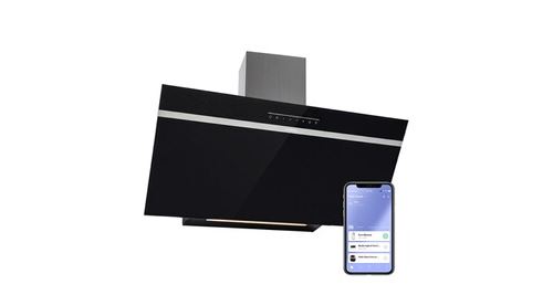 Hotte aspirante - hotte décorative murale - contrôle par application - extraction ou recyclage - hotte aspirante 90cm - led - noir Occasion N/A reconditionné disponible sur Fnac | Dero