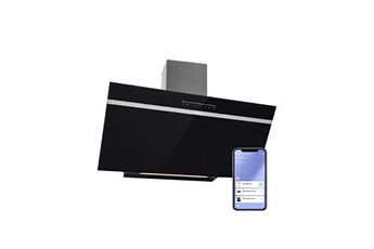 Hotte aspirante - hotte décorative murale - contrôle par application - extraction ou recyclage - hotte aspirante 90cm - led - noir Bon état Klarstein reconditionné disponible sur Darty | Dero
