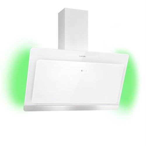 Hotte aspirante - Klarstein Aurora Eco 90 - 550 m³/h - 90 cm - éclairage LED - Blanc État correct N/A reconditionné disponible sur Fnac
