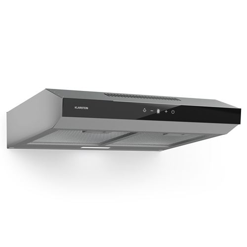 Hotte Aspirante Klarstein Contempo Neo encastrée extraction et recyclage capacité d'extraction 175 m³/h SenseControl commande tactile intégrée Argent État correct N/A reconditionné disponible sur Fnac