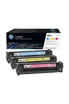 HP 131A - Pack de 3 - jaune, cyan, magenta - original - LaserJet - cartouche de toner (U0SL1AM) - pour LaserJet Pro 200 M251n, 200 M251nw, 200 Bon état N/A reconditionné disponible sur Darty