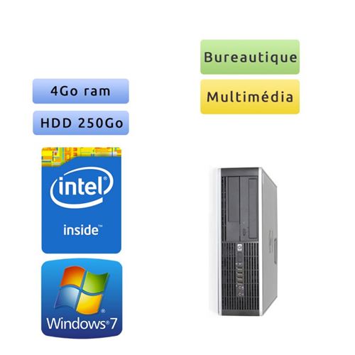 Hp 8000 Elite SFF - Windows 7 - 2.7Ghz 4Go 250Go - Port Serie - PC Tour Bureautique Ordinateur État correct Hewlett-Packard reconditionné disponible sur Fnac