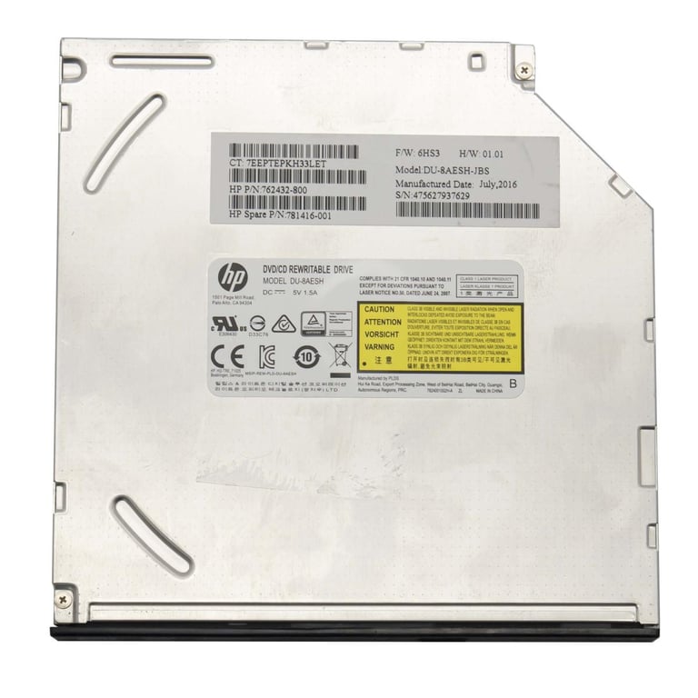 HP 8X SuperMulti Slim-slot DVD (SMD) Writer optical disc drive (ODD) lecteur de disques optiques Interne DVD Super Multi Noir - Bon état Bon état Hewlett-Packard reconditionné photo 2 | Dero