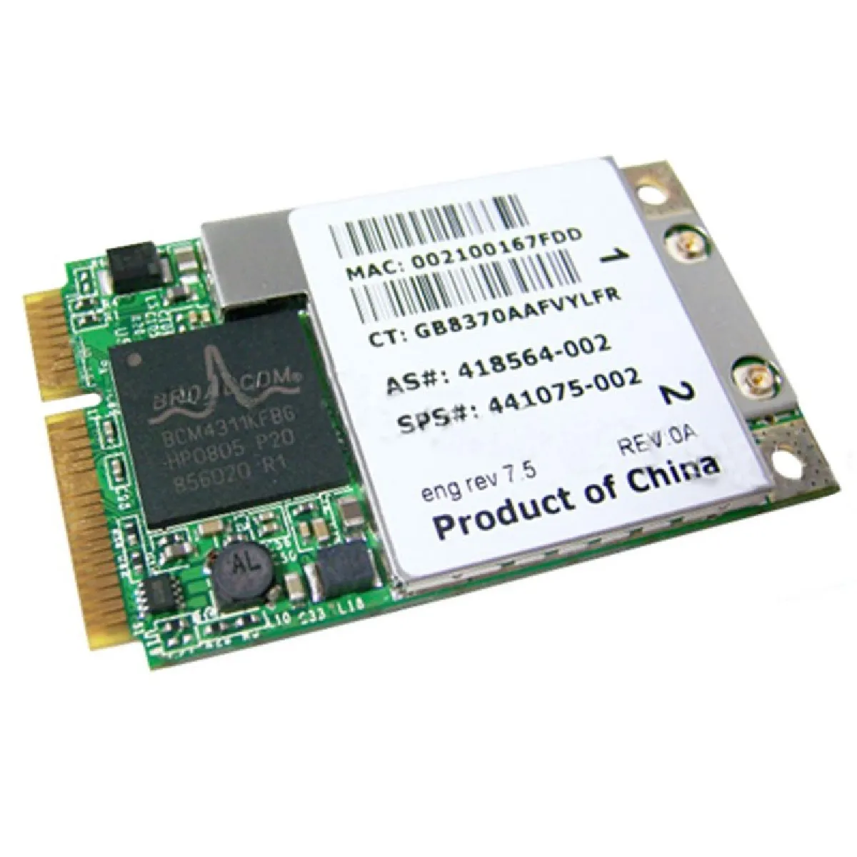 Acheter HP BCM94311MCAGBP3 État correct - 14,95 € HP BCM94311MCAGBP3 État correct Hewlett-Packard reconditionné disponible sur Rue du Commerce Seconde Vie