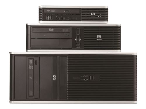 HP Compaq Business Desktop dc7900 - Ordinateur de bureau ultrafin Pentium E5200 - RAM 1 Go - HDD 80 Go - DVD - GMA 4500 - Gigabit Ethernet - Vista Professionnel/ déclassement à XP Pro - moniteur : aucun - Smart Buy État correct Hewlett-Packard reconditionné disponible sur Fnac