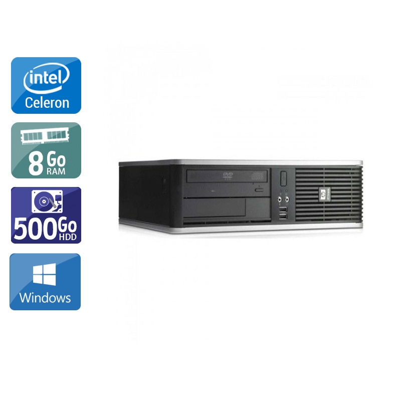 HP Compaq dc7800 SFF Celeron Dual Core - 8Go RAM 500Go HDD Windows 10 État correctOccasion certifiée reconditionnée Bon état reconditionné disponible sur Kiatoo