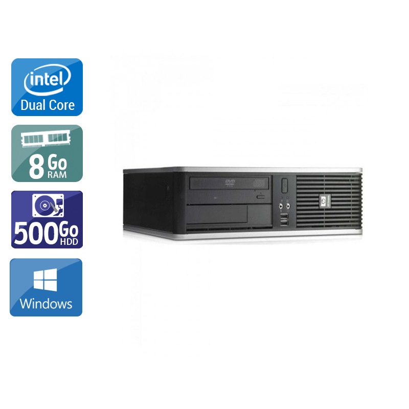HP Compaq dc7800 SFF Dual Core - 8Go RAM 500Go HDD Windows 10 État correctOccasion certifiée reconditionnée Bon état reconditionné disponible sur Kiatoo