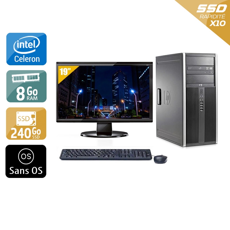 HP Compaq dc7800 Tower Celeron Dual Core + Écran - 19'' 8Go RAM 240Go SSD Sans OS Très bon étatOccasion certifiée reconditionnée Bon état - 265,84 € HP Compaq dc7800 Tower Celeron Dual Core + Écran - 19'' 8Go RAM 240Go SSD Sans OS Très bon étatOccasion certifiée reconditionnée Bon état reconditionné disponible sur Kiatoo