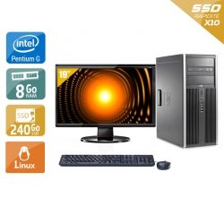 HP Compaq Elite 8100 Tower Pentium G Dual Core + Écran - 19'' 8Go RAM 240Go SSD Linux Bon état reconditionné (offre indisponible)