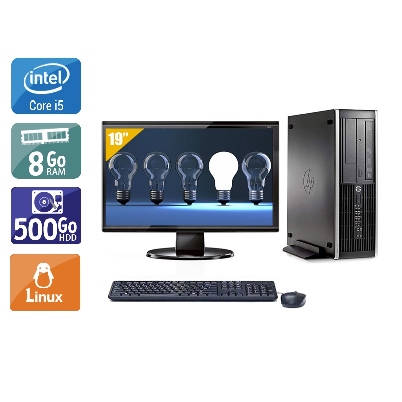 HP Compaq Pro 6300 SFF i5 + Écran - 19'' 8Go RAM 500Go HDD Linux Bon étatOccasion certifiée reconditionnée Bon état reconditionné disponible sur Kiatoo | Dero