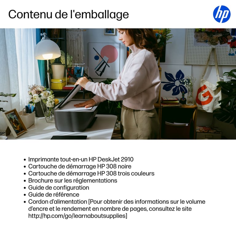 HP DeskJet 2910 Sans fil All-in-One Couleur Imprimante - Excellent état Parfait état Hewlett-Packard reconditionné photo 3 | Dero