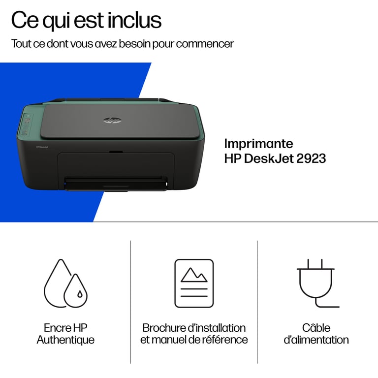 HP DeskJet 2923 Sans fil All-in-One Couleur Imprimante - Excellent état Parfait état Hewlett-Packard reconditionné photo 3 | Dero