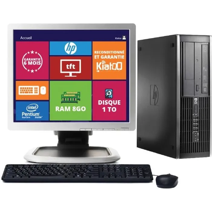 HP - Elite 6000 - PC de bureau - Processeur Celeron Dual Core - RAM 8 Go - Stockage HDD 1 To - Écran 17 - Windows 7 Reconditionné - 199,00 € HP - Elite 6000 - PC de bureau - Processeur Celeron Dual Core - RAM 8 Go - Stockage HDD 1 To - Écran 17 - Windows 7 Reconditionné Hewlett-Packard reconditionné disponible sur Cdiscount Seconde Vie
