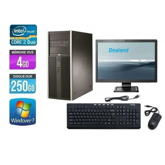 HP Elite 8000 C2D 3 GHz 4 Go 250 Go DVD-RW Windows 7 Pro + Ecran 19 refurbished - 149,00 € HP Elite 8000 C2D 3 GHz 4 Go 250 Go DVD-RW Windows 7 Pro + Ecran 19 refurbished reconditionné disponible sur Cdiscount Seconde Vie