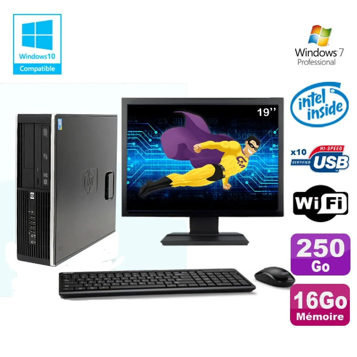HP Elite 8100 SFF + Écran 19" État correct - 324,50 € HP Elite 8100 SFF + Écran 19" État correct Hewlett-Packard reconditionné disponible sur Rue du Commerce Seconde Vie | Dero