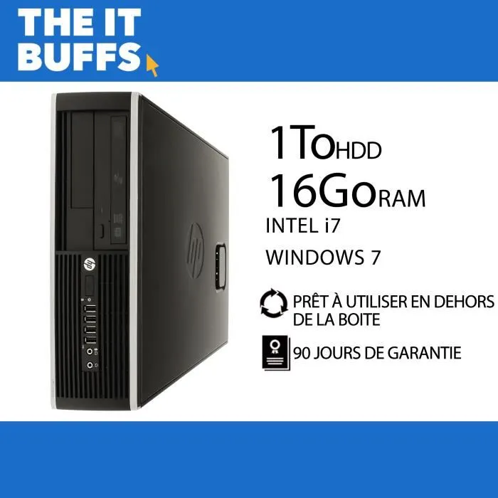 HP Elite 8200 I7 16Go RAM 1To HDD Windows 7 Ordinateur de bureau Reconditionné - 419,00 € HP Elite 8200 I7 16Go RAM 1To HDD Windows 7 Ordinateur de bureau Reconditionné Hewlett-Packard reconditionné disponible sur Cdiscount Seconde Vie | Dero
